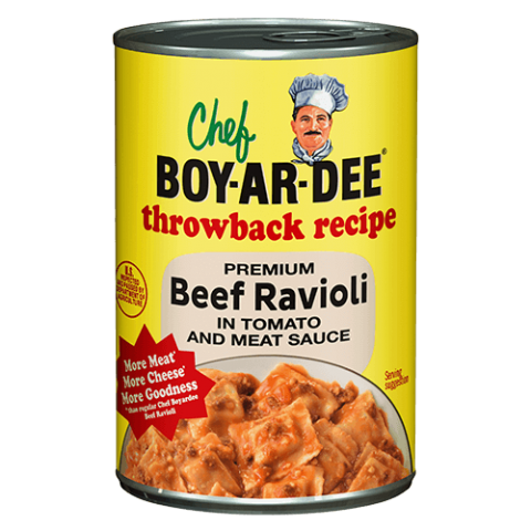 Chef Boyardee canned beef ravioli