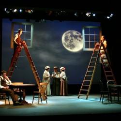 theater fantastiks set ladders