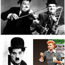 humor-lucy-chaplin-laurel-hardy-collage-film